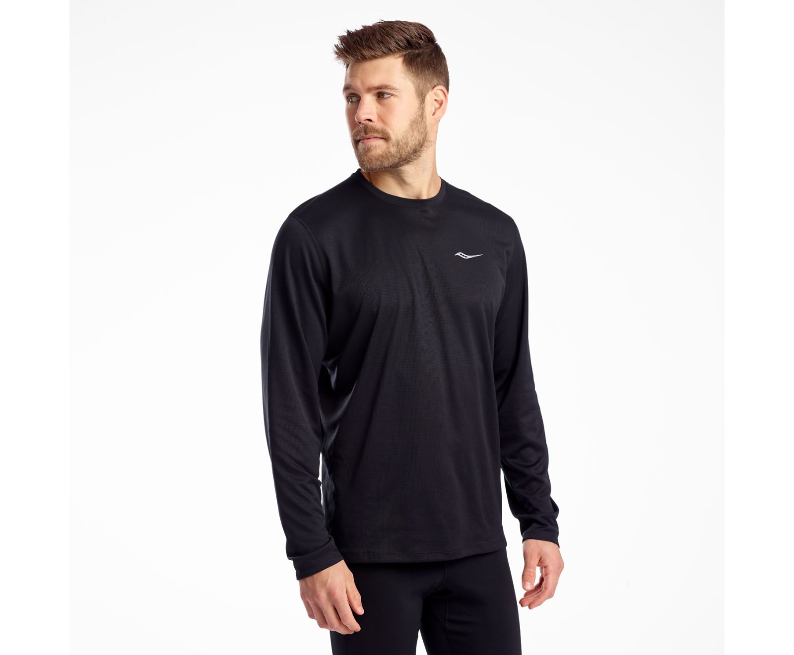 Férfi Saucony Stopwatch Long Sleeve Ingek Fekete | HU 659FDN